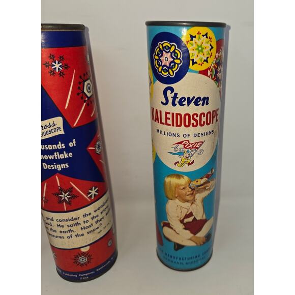Vintage Kaleidoscopes Two Steven & One Cross Snowflakes Clowns Geometric 70s/80s - Picture 2 of 15
